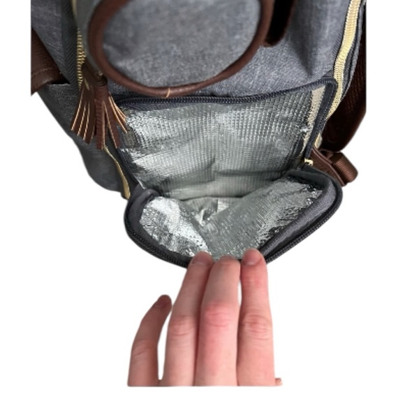 ITZY RITZY Heather Grey Boss Backpack Diaper Bag main image 6